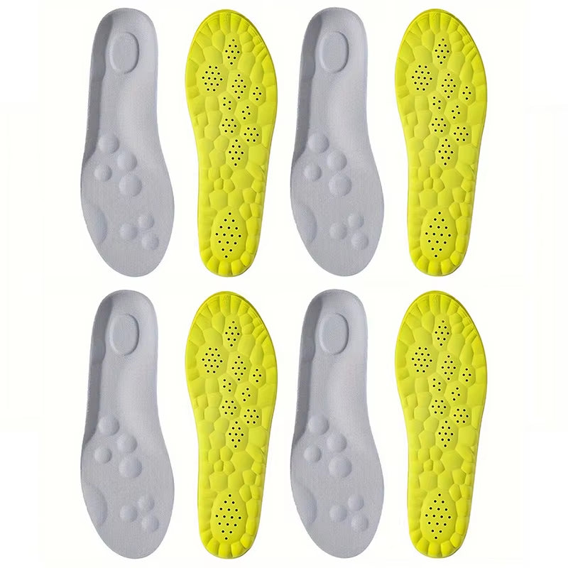 1Pair/2Pairs/4Pairs High Elasticity Latex Sport Insoles Soft Shoe Pads Arch Support Orthotic Insoles Breathable Deodorant Insole